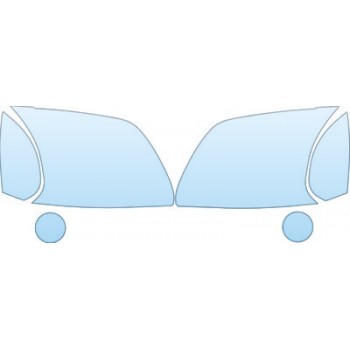 2004 MITSUBISHI GALANT BASE MODEL  Headlights Fog Lights Kit - PRECUT PPF CLEAR BRA WRAP