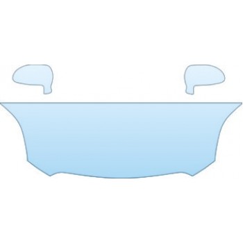 2009 MITSUBISHI ECLIPSE SPYDER GS  Hood Mirror(18 Inch) Kit - PRECUT PPF CLEAR BRA WRAP