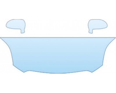 2009 MITSUBISHI ECLIPSE SPYDER GS  Hood Mirror(18 Inch) Kit - PRECUT PPF CLEAR BRA WRAP