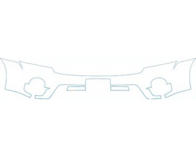 PAINT PROTECTION KIT - 2007 MITSUBISHI ENDEAVOR LS UPPER BUMPER (PLATE CUT OUT) KIT - PRECUT PPF CLEAR BRA WRAP