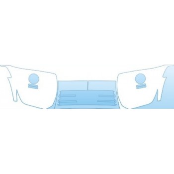 PAINT PROTECTION KIT - 2003 MITSUBISHI MONTERO BUMPER (PLATE CUT OUT) KIT - PRECUT PPF CLEAR BRA WRAP