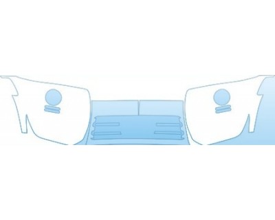PAINT PROTECTION KIT - 2005 MITSUBISHI MONTERO RALLIART BUMPER (PLATE CUT OUT) KIT - PRECUT PPF CLEAR BRA WRAP