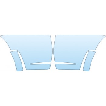 PAINT PROTECTION KIT - 2007 NISSAN SENTRA 2 SPLASH (MUD FLAPS CUT OUT) KIT - PRECUT PPF CLEAR BRA WRAP