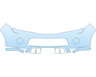 PAINT PROTECTION KIT - 2009 NISSAN PATHFINDER S BUMPER WITH PLATE CUT OUT KIT - PRECUT PPF CLEAR BRA WRAP