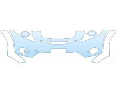 PAINT PROTECTION KIT - 2009 NISSAN MURANO S BUMPER WITH PLATE CUT OUT KIT - PRECUT PPF CLEAR BRA WRAP