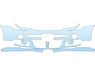 PAINT PROTECTION KIT - 2009 PONTIAC TORRENT GXP BUMPER WITH PLATE CUT OUT KIT - PRECUT PPF CLEAR BRA WRAP