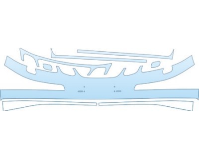 PAINT PROTECTION KIT - 2003 SAAB 9--3 SPORTCOMBI LINEAR SHORT BUMPER WITH WASHERS (LESS COVERAGE) - PRECUT PPF CLEAR BRA WRAP