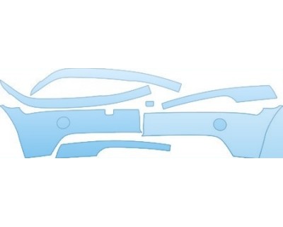 PAINT PROTECTION KIT - 2003 BMW 3 SERIES SEDAN BASE MODEL BUMPER WITH PLATE CUT OUT - PRECUT PPF CLEAR BRA WRAP