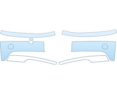 PAINT PROTECTION KIT - 2003 BMW 3 SERIES SEDAN BASE MODEL EASY BUMPER WITH PLATE CUT OUT - PRECUT PPF CLEAR BRA WRAP