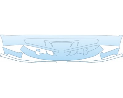 PAINT PROTECTION KIT - 2004 SAAB 9--5 SEDAN LINEAR BUMPER WITH WASHERS KIT - PRECUT PPF CLEAR BRA WRAP