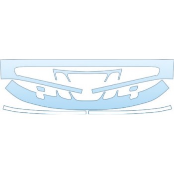 PAINT PROTECTION KIT - 2004 SAAB 9--5 SPORTCOMBI LINEAR BUMPER WITH WASHERS KIT - PRECUT PPF CLEAR BRA WRAP