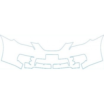 PAINT PROTECTION KIT - 2008 TOYOTA CAMRY SOLARA CONVERTIBLE BASE BUMPER WITH PLATE CUT OUT KIT - PRECUT PPF CLEAR BRA WRAP