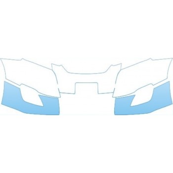 PAINT PROTECTION KIT - 2010 TOYOTA MATRIX XRS  BUMPER WITH PLATE CUT OUT KIT - PRECUT PPF CLEAR BRA WRAP