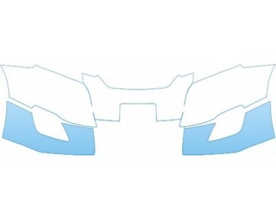 PAINT PROTECTION KIT - 2010 TOYOTA MATRIX S  BUMPER WITH PLATE CUT OUT KIT - PRECUT PPF CLEAR BRA WRAP