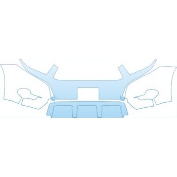 PAINT PROTECTION KIT - 2010 TOYOTA HIGHLANDER BASE  BUMPER WITH PLATE CUT OUT KIT - PRECUT PPF CLEAR BRA WRAP