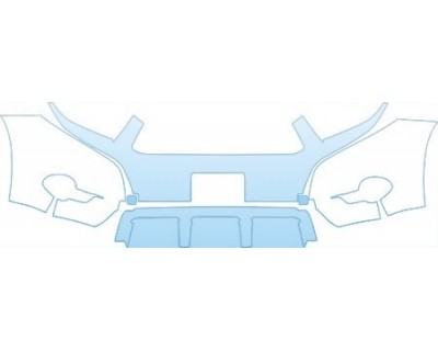PAINT PROTECTION KIT - 2010 TOYOTA HIGHLANDER BASE  BUMPER WITH PLATE CUT OUT KIT - PRECUT PPF CLEAR BRA WRAP