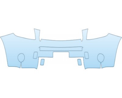 PAINT PROTECTION KIT - 2008 TOYOTA RAV4 BASE UPPER BUMPER (PLATE CUT OUT) KIT - PRECUT PPF CLEAR BRA WRAP