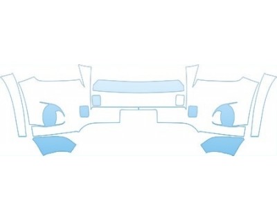 PAINT PROTECTION KIT - 2010 TOYOTA RAV4 LIMITED  BUMPER WITH PLATE CUT OUT(LIMITED) KIT - PRECUT PPF CLEAR BRA WRAP