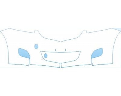 PAINT PROTECTION KIT - 2010 TOYOTA YARIS SEDAN BASE LOWER BUMPER KIT - PRECUT PPF CLEAR BRA WRAP