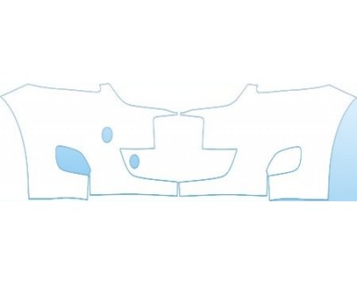 PAINT PROTECTION KIT - 2010 TOYOTA YARIS SEDAN BASE LOWER BUMPER (PLATE CUT OUT) KIT - PRECUT PPF CLEAR BRA WRAP