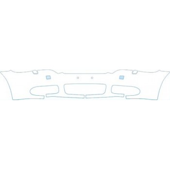 PAINT PROTECTION KIT - 2008 VOLVO C70 T5 LOWER BUMPER (WITH WASHERS 18 INCH) KIT - PRECUT PPF CLEAR BRA WRAP