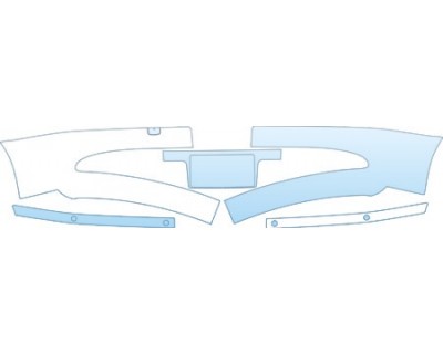 PAINT PROTECTION KIT - 2004 BMW 7 SERIES BOTTOM- MID BUMPER PLATE CUT OUT - PRECUT PPF CLEAR BRA WRAP