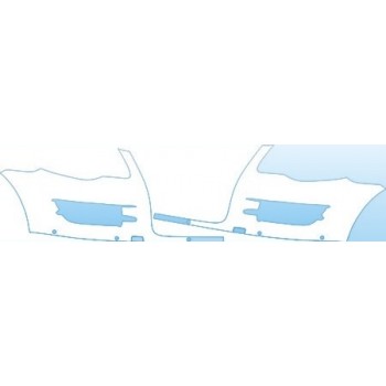 PAINT PROTECTION KIT - 2009 VOLKSWAGEN TOUAREG 2 VR6 BUMPER WITH SENSORS KIT - PRECUT PPF CLEAR BRA WRAP