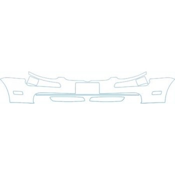 PAINT PROTECTION KIT - 2009 VOLKSWAGEN RABBIT S 4-DOOR BUMPER (4 DOOR) (PLATE CUT OUT) KIT - PRECUT PPF CLEAR BRA WRAP