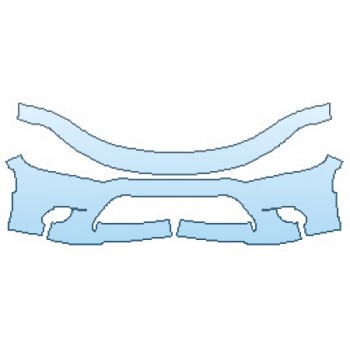 PAINT PROTECTION KIT - 2016 DODGE CHARGER RT SCAT PACK BUMPER (2 PIECE) - PRECUT PPF CLEAR BRA WRAP