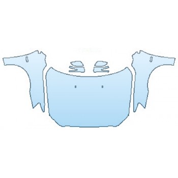 PAINT PROTECTION KIT - 2016 MITSUBISHI LANCER SE 2.4 AWC FULL HOOD (WRAPPED) FENDERS MIRRORS - PRECUT PPF CLEAR BRA WRAP