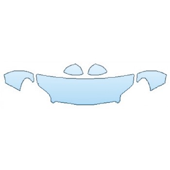 PAINT PROTECTION KIT - 2016 SMART FORTWO PASSION HOOD (18 INCH WRAPPED) FENDERS MIRRORS - PRECUT PPF CLEAR BRA WRAP