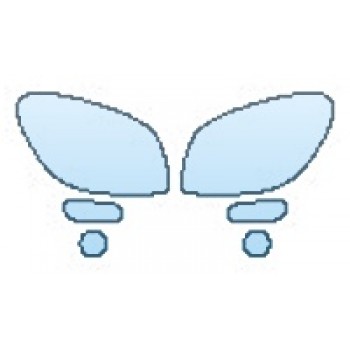 PAINT PROTECTION KIT - 2016 SMART FORTWO PROXY HEADLIGHTS FOG LIGHTS - PRECUT PPF CLEAR BRA WRAP