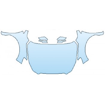 PAINT PROTECTION KIT - 2016 SUBARU CROSSTREK HYBRID TOURING FULL HOOD (WRAPPED) FENDERS MIRRORS - PRECUT PPF CLEAR BRA WRAP