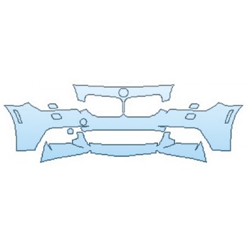 PAINT PROTECTION KIT - 2016 BMW 6 SERIES CONVERTIBLE BUMPER WITH WASHERS (M SPORT) - PRECUT PPF CLEAR BRA WRAP