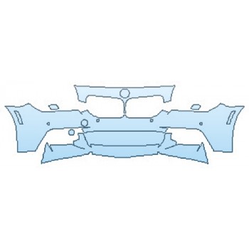 PAINT PROTECTION KIT - 2016 BMW 6 SERIES CONVERTIBLE BUMPER WITH SENSORS (M SPORT) - PRECUT PPF CLEAR BRA WRAP