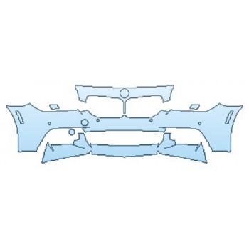 PAINT PROTECTION KIT - 2016 BMW 6 SERIES COUPE BUMPER WITH SENSORS (M SPORT) - PRECUT PPF CLEAR BRA WRAP