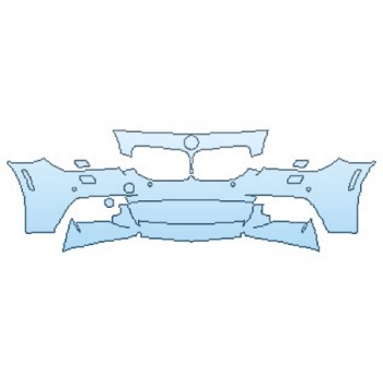 PAINT PROTECTION KIT - 2016 BMW 6 SERIES COUPE BUMPER WITH WASHERS AND SENSORS (M SPORT) - PRECUT PPF CLEAR BRA WRAP