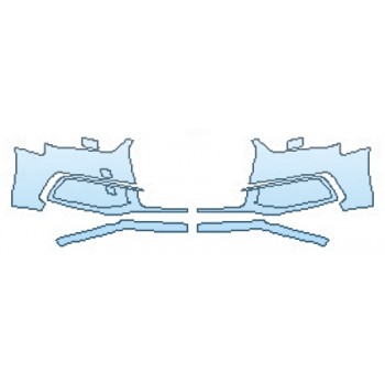 PAINT PROTECTION KIT - 2016 AUDI A4 S-LINE BUMPER (SPLIT) - PRECUT PPF CLEAR BRA WRAP