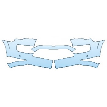 PAINT PROTECTION KIT - 2017 TOYOTA 4RUNNER LIMITED BUMPER WITH SENSORS (3 PIECE) - PRECUT PPF CLEAR BRA WRAP