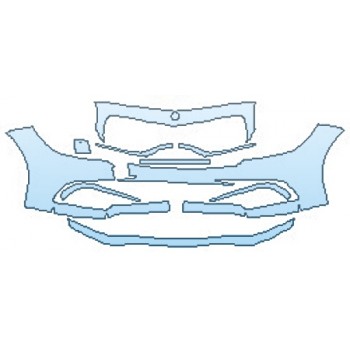 Precut PPF Kit – Clear Bra Paint Protection Film PAINT PROTECTION KIT - 2016 MERCEDES CLS-CLASS CLS63 AMG BUMPER (9 PIECE) - PRECUT PPF CLEAR BRA WRAP