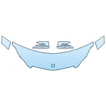 PAINT PROTECTION KIT - 2016 MERCEDES E-CLASS E550 CONVERTIBLE HOOD (24 INCH WRAPPED EDGES) FENDERS MIRRORS - PRECUT PPF CLEAR BRA WRAP