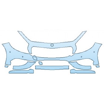 Precut PPF Kit – Clear Bra Paint Protection Film PAINT PROTECTION KIT - 2016 MERCEDES S-CLASS COUPE S550 SPORT BUMPER WITH SENSORS (9 PIECE) - PRECUT PPF CLEAR BRA WRAP