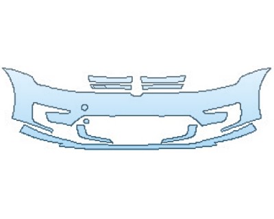 PAINT PROTECTION KIT - 2016 VOLKSWAGEN E-GOLF SE BUMPER (2 PIECE) - PRECUT PPF CLEAR BRA WRAP