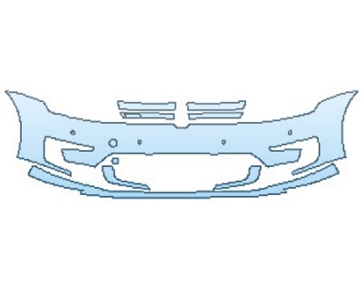 PAINT PROTECTION KIT - 2016 VOLKSWAGEN E-GOLF SEL PREMIUM BUMPER WITH SENSORS (2 PIECE) - PRECUT PPF CLEAR BRA WRAP