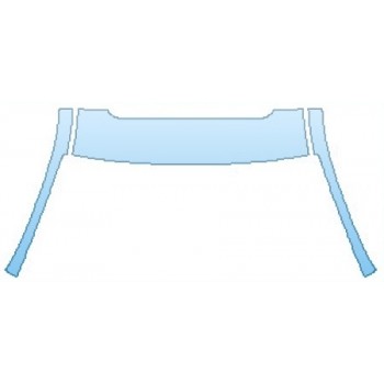 PAINT PROTECTION KIT - 2016 VOLKSWAGEN JETTA 1 8T ROOF WITH SUNROOF A-PILLARS - PRECUT PPF CLEAR BRA WRAP