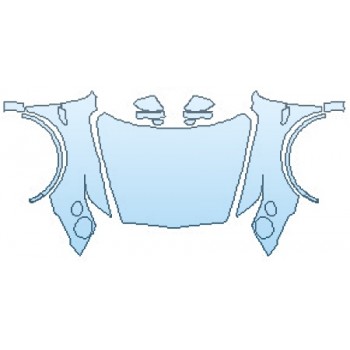 PAINT PROTECTION KIT - 2016 BENTLEY BENTAYGA FULL HOOD(WRAPPED EDGES) FENDERS MIRRORS - PRECUT PPF CLEAR BRA WRAP