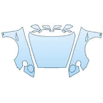 PAINT PROTECTION KIT - 2016 BENTLEY CONTINENTAL GT BASE FULL HOOD FENDERS MIRRORS - PRECUT PPF CLEAR BRA WRAP