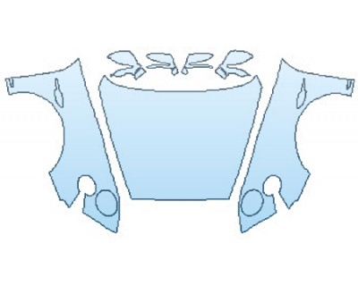 PAINT PROTECTION KIT - 2016 BENTLEY CONTINENTAL GT BASE FULL HOOD FENDERS MIRRORS - PRECUT PPF CLEAR BRA WRAP