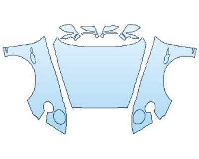 PAINT PROTECTION KIT - 2016 BENTLEY CONTINENTAL GT BASE FULL HOOD(WRAPPED EDGES) FENDERS MIRRORS - PRECUT PPF CLEAR BRA WRAP