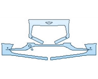 PAINT PROTECTION KIT - 2016 BENTLEY CONTINENTAL GT BASE BUMPER WITH SENSORS - PRECUT PPF CLEAR BRA WRAP